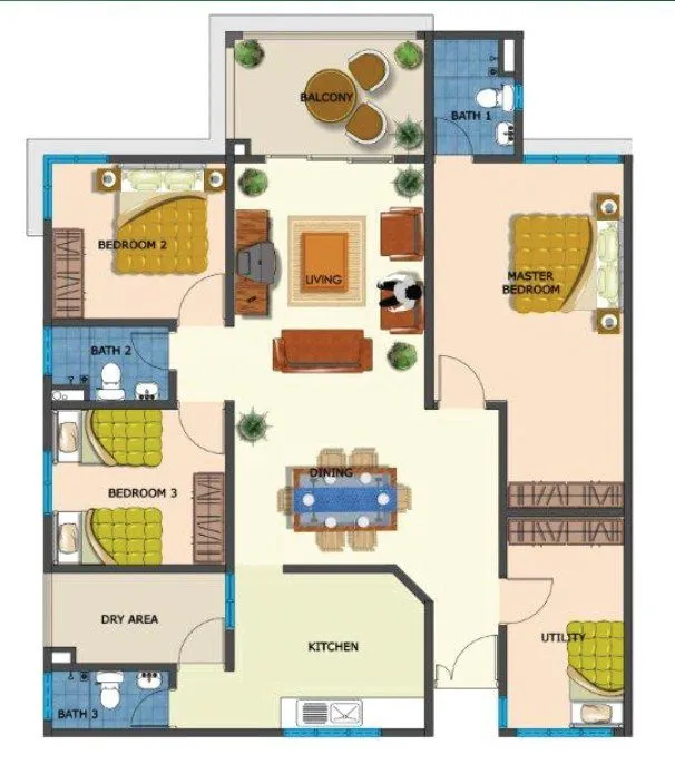 Typical floor plan, Residensi Hijauan Lumayan